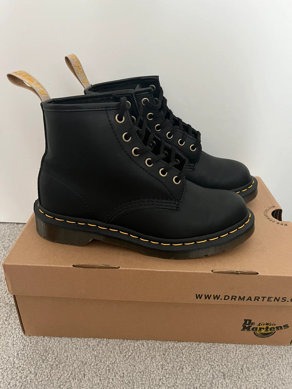 Dr Martens 101 Vegan 6 eye boots in black UK Size 5 38 m Vinted