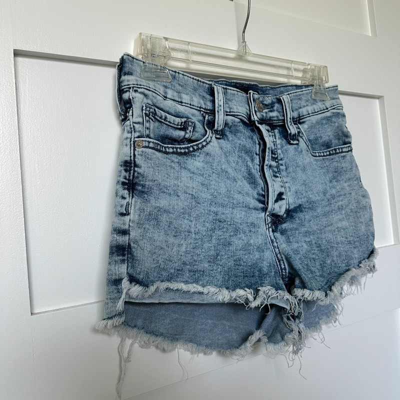 Express Acid Wash High Waisted Shorts 2