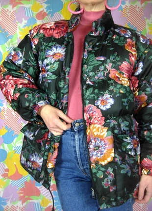 doudoune à fleurs vintage années 90 avec duvet véritable, brand: Vintage Dressing, condition: Very good, size: M / 38 / 10, €69.00, €73.15 includes Buyer Protection Pro