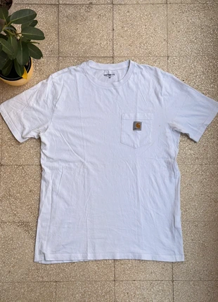 Carhartt WIP White Pocket T-Shirt Size M – 100% Cotton, Classic Workwear, merk: Carhartt, staat: Heel goed, maat: M, € 21,99, € 23,79 inclusief Kopersbescherming