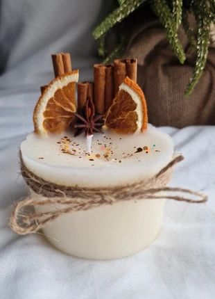 Cozy winter candle - home, table decor, little gift, brand: Eucalyptus, condition: New without tags, £7.00, £8.05 includes Buyer Protection