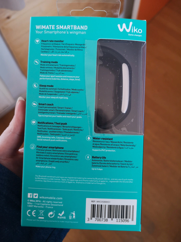 Wiko WiMate : un bracelet fitness compatible HealthKit et Google