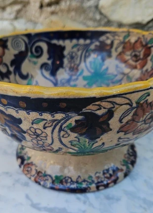 Ancienne coupe polychrome Amherst iron stone Japan hauteur 11.50 cm diamètre 20, brand: AMHERST IRON STONE JAPAN, condizioni: Buone, €59.00, €62.65 include la Protezione acquisti