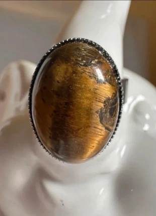 Bague Oeil de Tigre en pierre naturelle et en acier inoxydable ajustable, marque: happylitho, état: Très bon état, taille: Ajustable, 16,90 €, 18,45 € Protection acheteurs (Pro) incluse