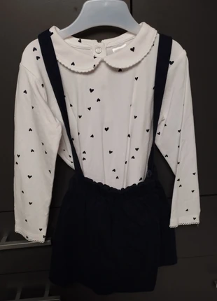 Body met lange mouwen met bijpassende rok maat 92, marca: C&A, estado: Novo sem etiquetas, tamanho: 24-36 meses / 92 cm, €3.00, €3.85 inclui Proteção do Comprador