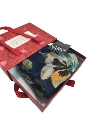Foulard floreale su base blu navy – Coveri Collection accessorio elegante con confezione regalo, marca: Collection, estado: Nuevo con etiquetas, 9,00 €, 10,15 € Protección al comprador Pro incluida