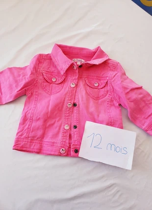Veste jeans, merk: Kitchoun, staat: Heel goed, maat: 12-18 maanden / 80 cm, € 1,00, € 1,75 inclusief Kopersbescherming