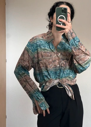 Vintage 90s Print Shirt , marke: Vintage, zustand: Sehr gut, größe: XL / 42 / 14, 7,00 €, 7,55 € inklusive Vinted-Käuferschutz