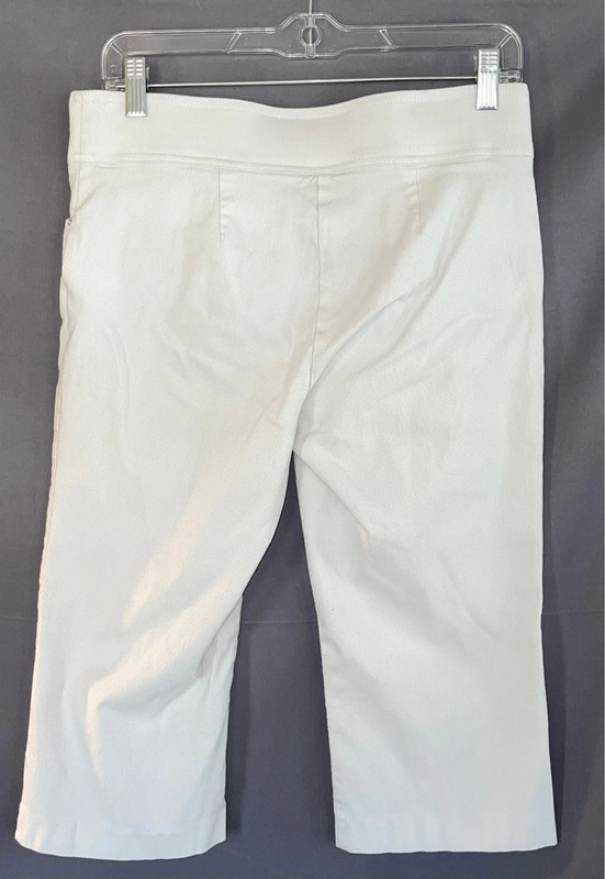 89th & Madison size medium white stretchy capri pants 5