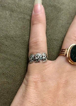 Bague palmiers en argent massif, merk: Argent, staat: Heel goed, maat: 56.9 mm / 18.1 mm Ø, € 16,95, € 18,50 inclusief Kopersbescherming Pro