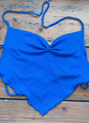 Blue Halter Neck Crop Top, brand: Shein, condition: Very good, size: S / 36 / 8, €1.00, €1.75 includes Buyer Protection