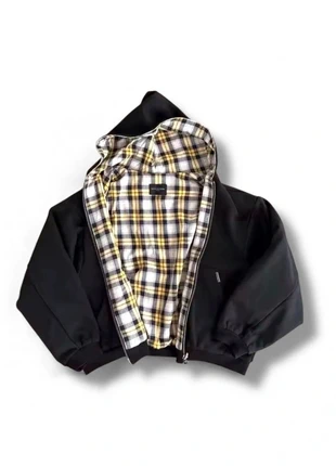 Veste à capuche zippée plaid Jaune – Esthétique Y2K, marque: y2k, état: Neuf avec étiquette, taille: M, 49,95 €, 53,15 € Protection acheteurs incluse