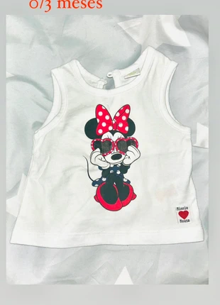 Camiseta Minnie bebé, merk: Disney, staat: Nieuw zonder prijskaartje, maat: 1-3 maanden / 56 cm, € 2,00, € 2,80 inclusief Kopersbescherming