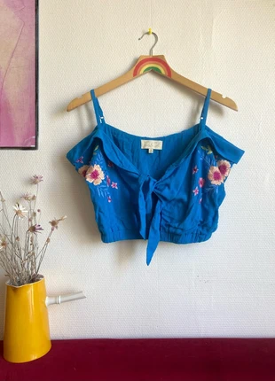 Crop top rétro bohème pop color trendy Rahi Cali !, brand: Vintage Boutique, condition: Very good, size: S / 36 / 8, €5.00, €5.95 includes Buyer Protection Pro