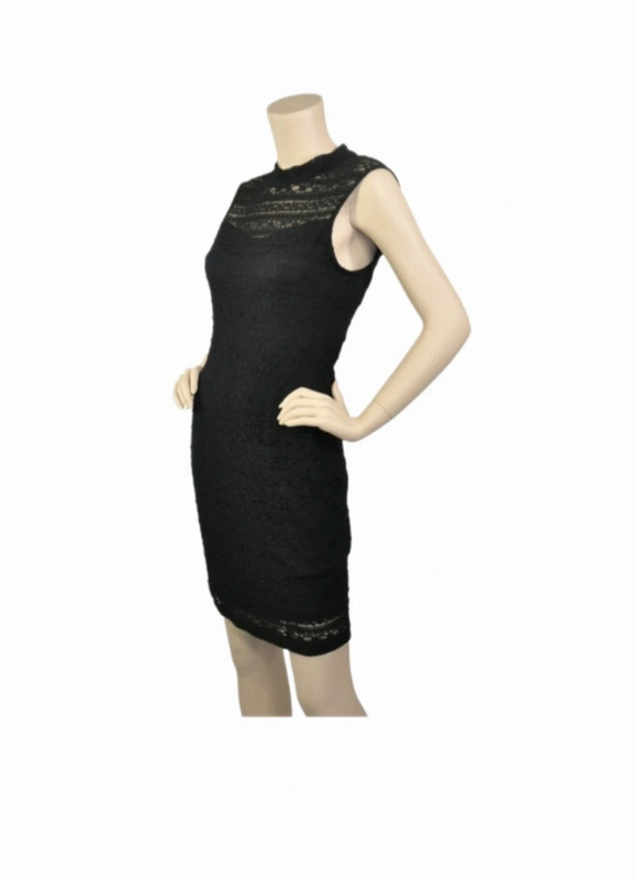 Guess Black Lace Mini Key-whole Overlay
Sleeveless High Neck Sheath Dress 4