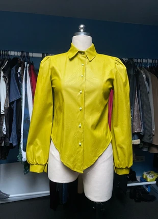 Vintage nep leren blouse, merk: Vintage, staat: Heel goed, maat: S / 36 / 8, € 25,00, € 26,95 inclusief Kopersbescherming