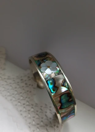 Vintage silvertone Mexican Alpaca Cuff Bracelet Small, brand: Vintage Boutique, condition: Good, £6.00, £7.00 includes Buyer Protection