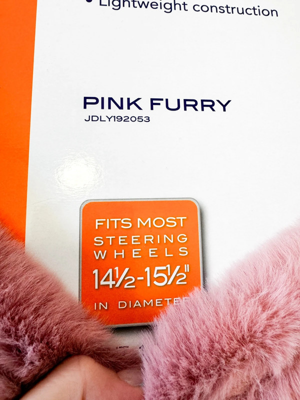 pink fuzzy steering wheel cover 2