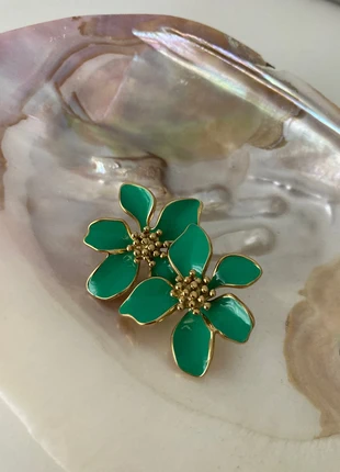 Green flower earrings, brand: Satine, condizioni: Nuovo senza cartellino, €12.00, €13.30 include la Protezione acquisti