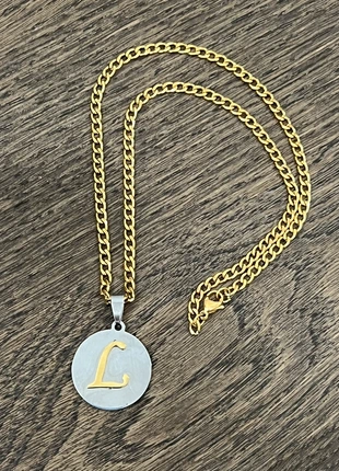 Dual tone L stainless steel necklace, marca: Vintage Dressing, estado: Novo sem etiquetas, €12.00, €13.30 inclui Proteção do Comprador