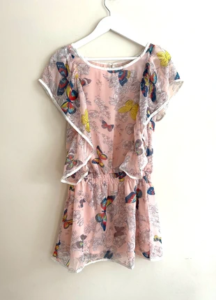 🌸 Y2K Cheery Koko Pastel Butterfly Print Ruffle Mini Dress – Size M 🌸, brand: cheery koko, condition: Very good, size: M / 10, £8.99, £10.14 includes Buyer Protection