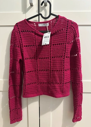 Crochet trui / sweater / suéter \ pull, merk: Mango, staat: Nieuw met prijskaartje, maat: XS / 34 / 6, € 10,00, € 11,20 inclusief Kopersbescherming