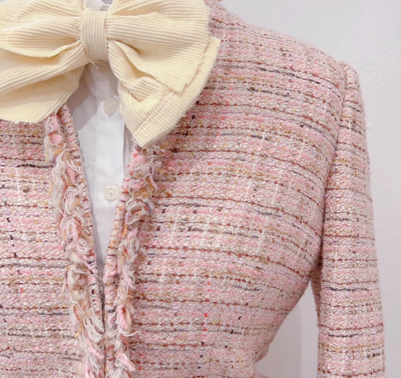 vintage brown and pink tweed set 3