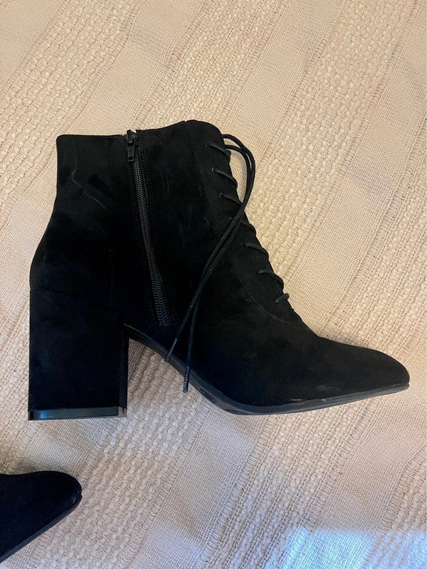 Black Lace Up Booties 4