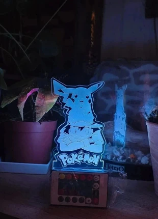 Lampe 3D Pikachu & Sasha – Mignonne & lumineuse, télécommande incluse, neuve, marque: Pokémon, état: Très bon état, 9,50 €, 10,68 € Protection acheteurs (Pro) incluse