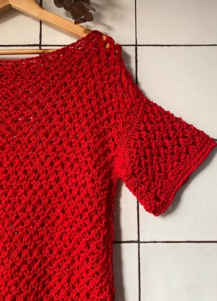 🎈Precioso top vintage Y2K de crochet en tono rojo intenso🎈, marque: Vintage Dressing, état: Très bon état, taille: M / 38 / 10, 12,00 €, 13,30 € Protection acheteurs incluse