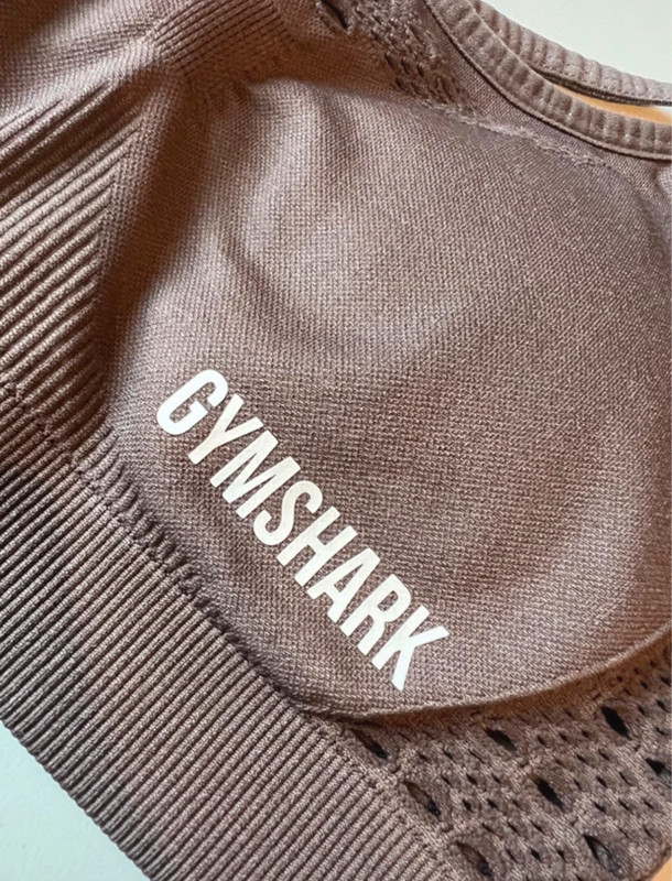 Gymshark energy+ seamless sports bra color taupe (purple/brown) size small