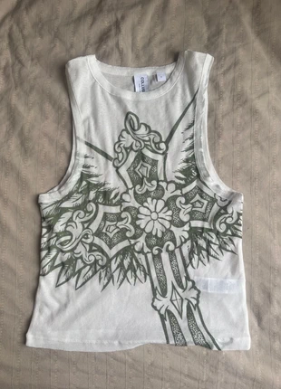 Cross fairy-core mesh tank top, brand: Collusion, condizioni: Nuovo senza cartellino, taglia: S / IT 40 / EU 36, €10.00, €11.20 include la Protezione acquisti