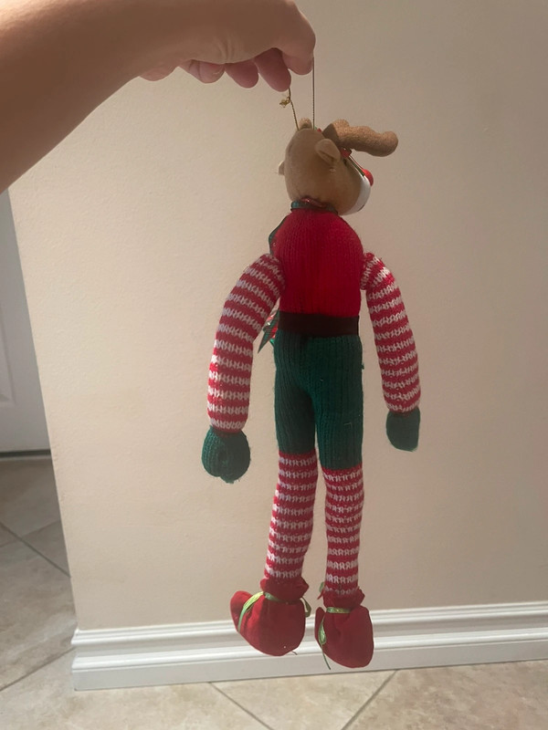 Vintage Poseable Christmas Reindeer Elf Plush. 2