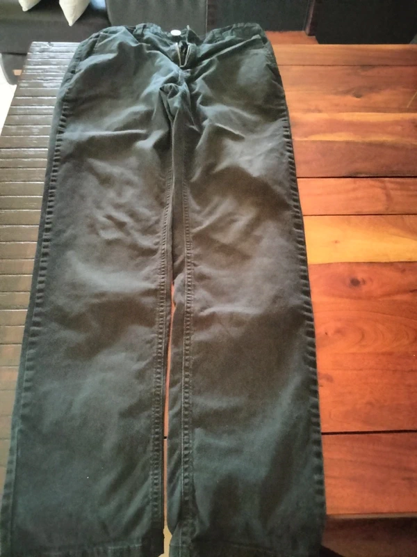 Pantalon toile uni noir en S Kiabi
