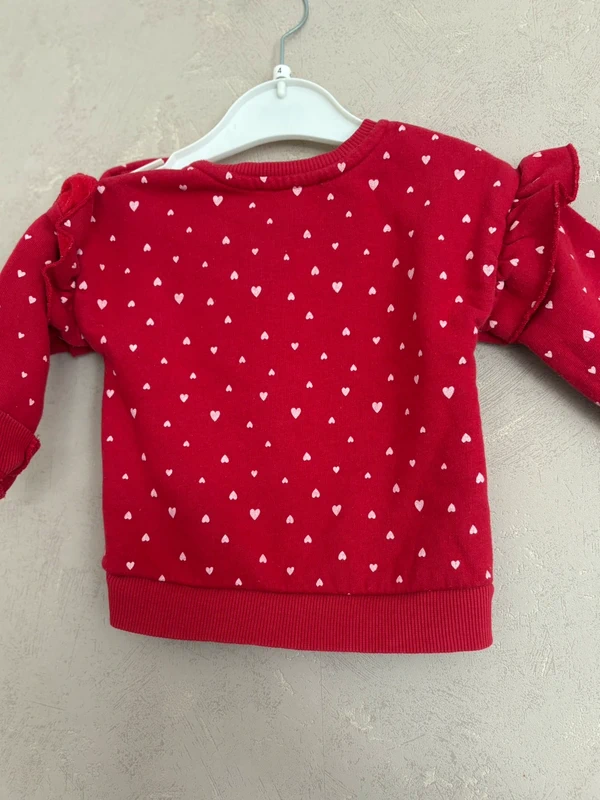 Sweat-shirt rouge bébé fille Primark –12 mois - photo numéro 5