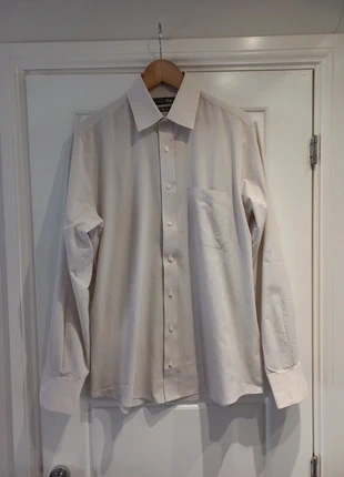 M&S Mens Pale Grey Striped Shirt Size 15.5, brand: Marks & Spencer, condition: Very good, size: 15.5 in | 39 cm, £12.00, £13.30 includes Buyer Protection