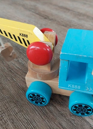 Houten takelwagen, marque: Preloved, état: Satisfaisant, taille: 18-24 mois / 86 cm, 2,50 €, 3,33 € Protection acheteurs incluse