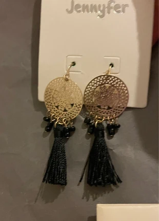 Boucles d’oreilles doré et noir neuves, marque: Jennyfer, état: Neuf avec étiquette, 3,00 €, 3,85 € Protection acheteurs incluse