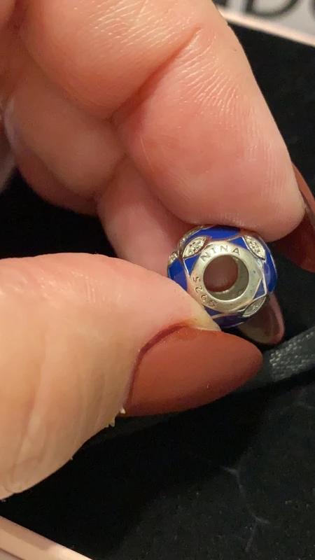 charme strass bleu nina pandora argent - photo numéro 3