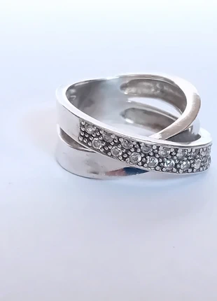 Bague massive argent multi rangs T52, staat: Heel goed, maat: 51.8 mm / 16.5 mm Ø, € 15,00, € 16,45 inclusief Kopersbescherming Pro