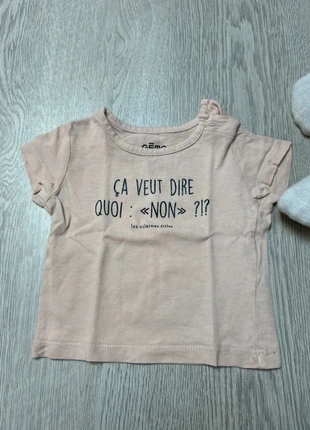 T shirt corail, marke: Les Vilaines Filles, zustand: Gut, größe: 3-6 Monate / 62, 2,00 €, 2,80 € inklusive Vinted-Käuferschutz