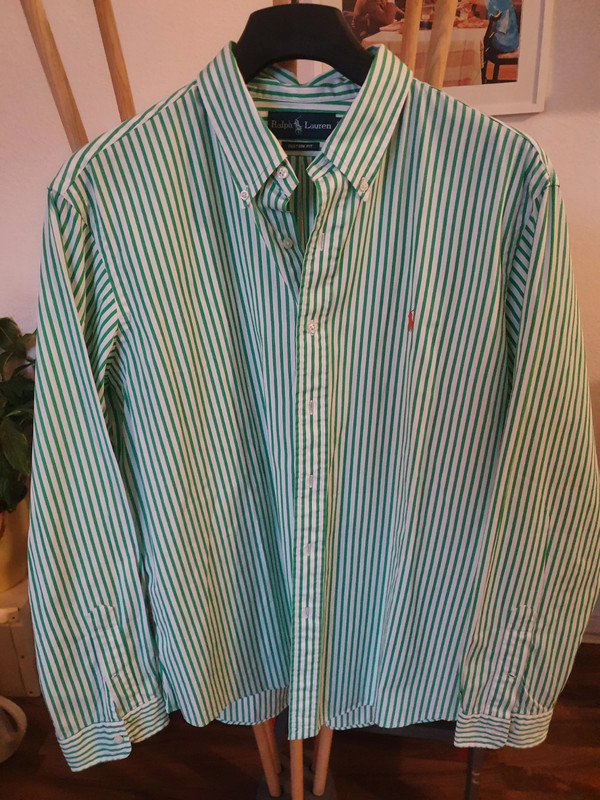 Ralph Lauren Hemd, grün weiß gestreift. | Vinted