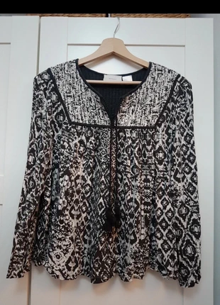 Blouse fluide imprimé boho noir et blanc, marque: Soft Grey, état: Très bon état, taille: S / 36 / 8, 9,00 €, 10,15 € Protection acheteurs incluse