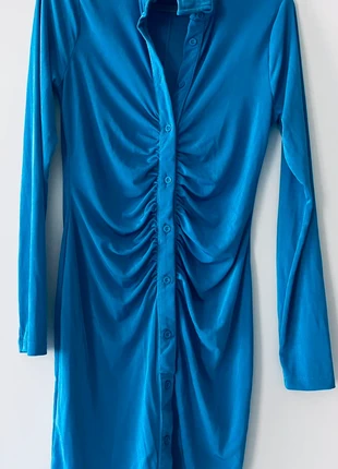 Mooie turquoiseblauw of cyanblauwe jurk, marca: Revelation, estado: Muito bom, tamanho: S / 36 / 8, €7.50, €8.58 inclui Proteção do Comprador