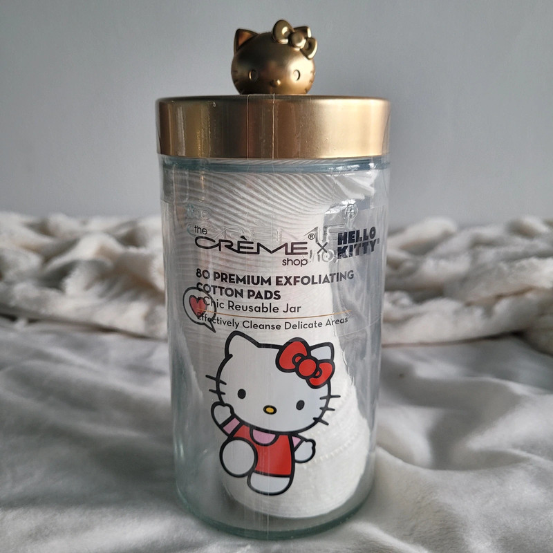 Hello Kitty Chic Large Reusable Jar + Premium Cotton Pads