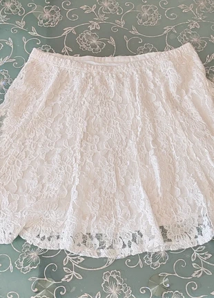 Gonna bianca gonnellino cotone girl skirt fille jupe falda niña meisje rok rock mädchenrock, marke: Hollister, zustand: Neu, größe: M / 38 / 10, 15,00 €, 16,45 € inklusive Vinted-Käuferschutz