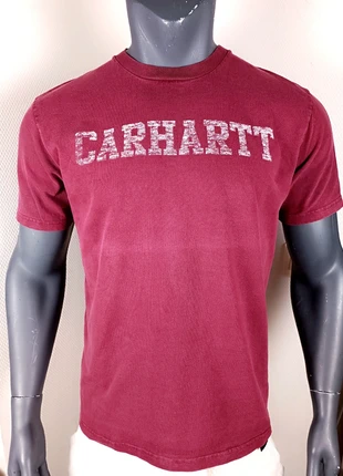 T-shirt Carhartt bordeaux model college logo blanc craquelé regular fit - Taille L, marke: Carhartt, zustand: Gut, größe: L, 12,00 €, 13,30 € inklusive Vinted-Käuferschutz