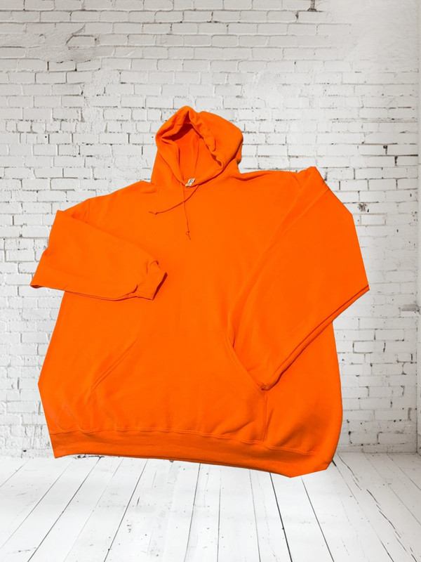 Jerzees NuBlend Saftey Orange Hoodie XXL 2