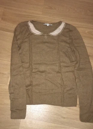 Pull Sandro camel & beige Sandra T 1 col Claudine, brand: Sandro, condition: Very good, size: S / 36 / 8, €30.00, €32.20 includes Buyer Protection