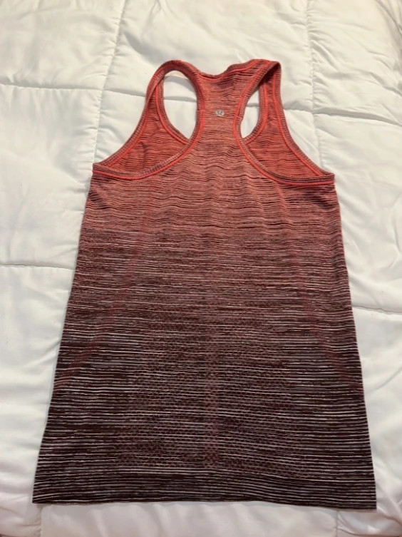 tank top Pink ombre Lululemon tank top, size 4 2